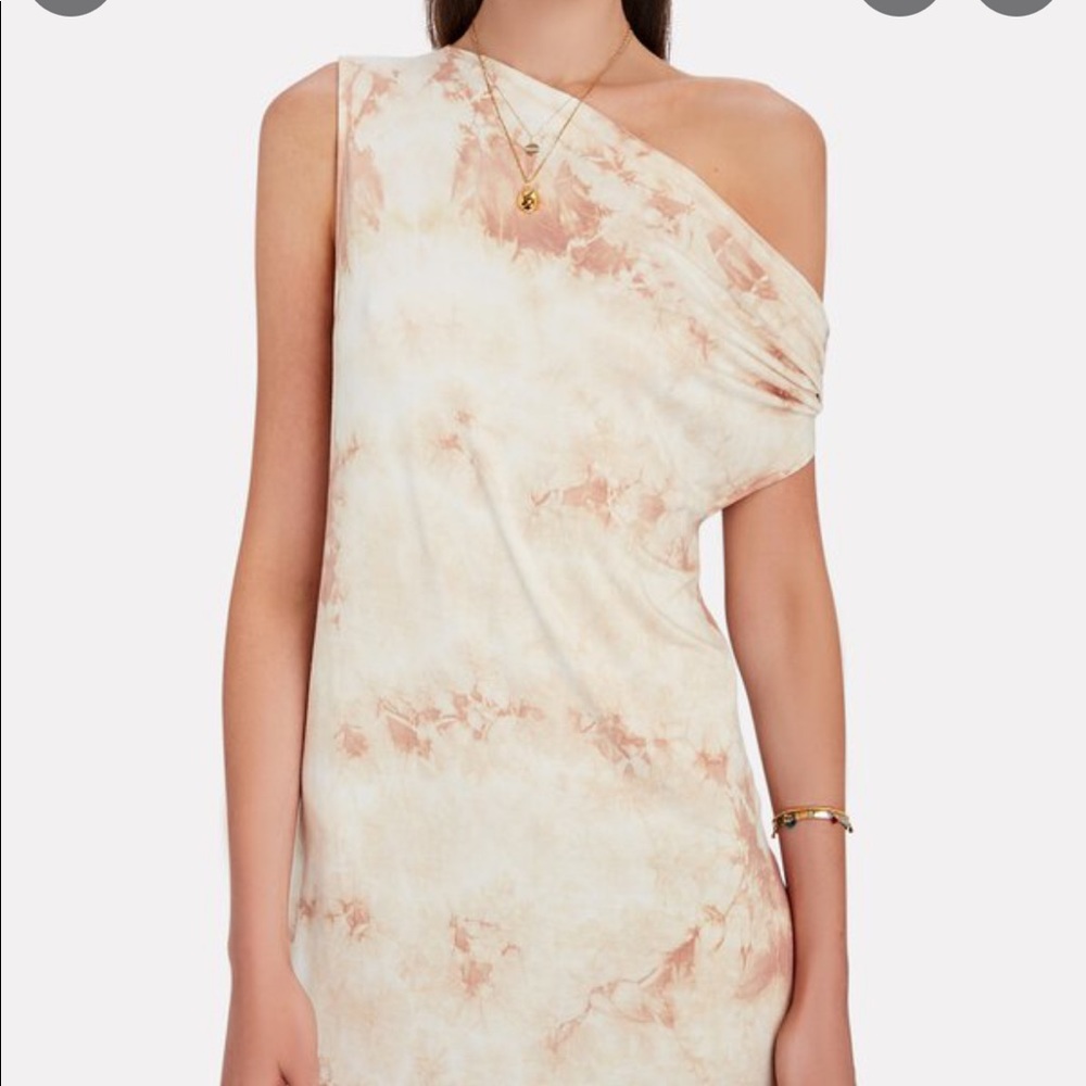 Enza costa one shoulder tie dye dress